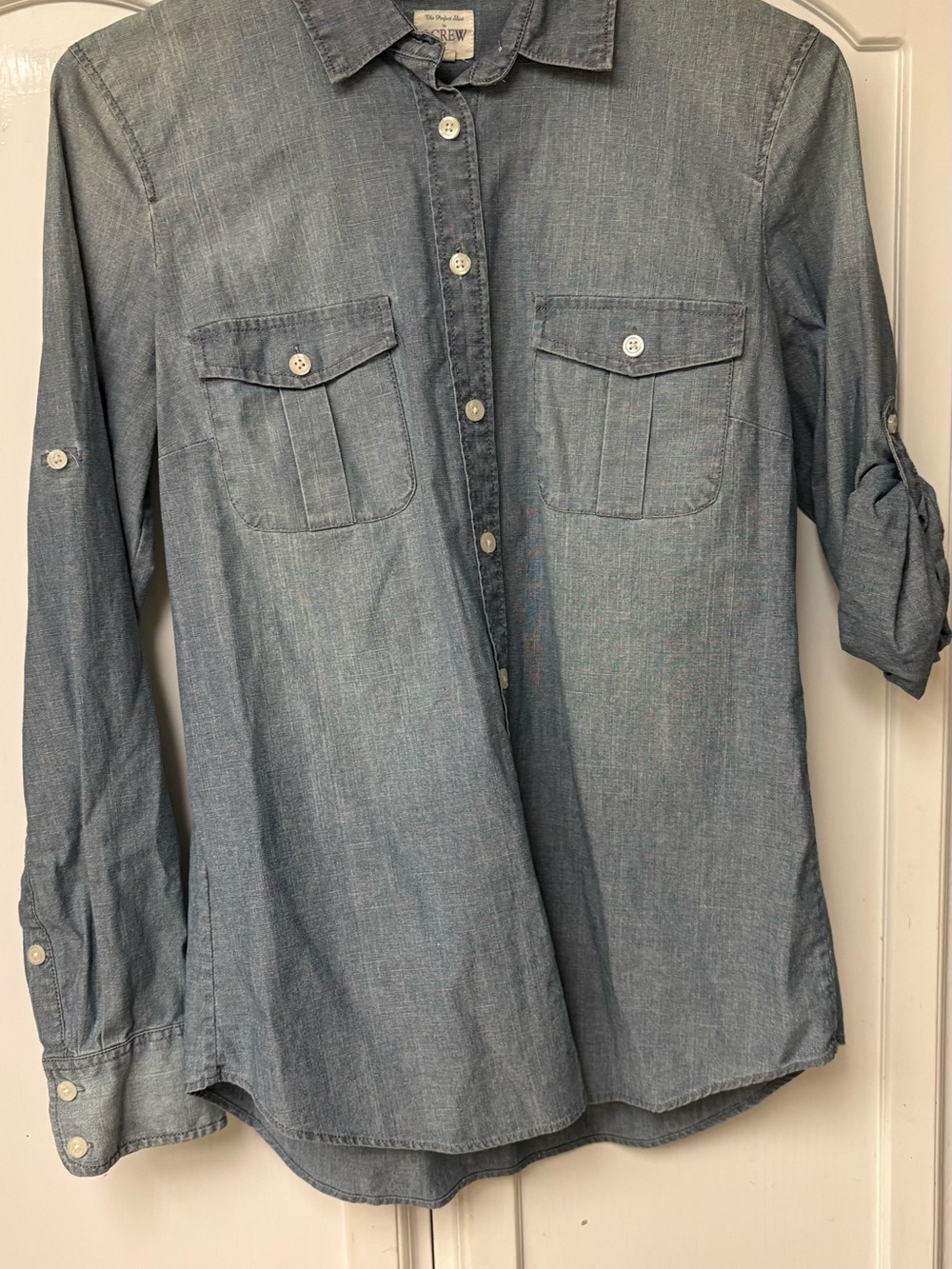 J. Crew Factory Light Denim Button-Down Shirt